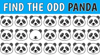 Find the odd one out | Panda Edition🐼 Emoji Quiz Challenge