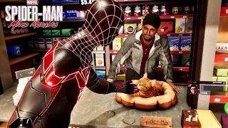 Spiderman saving the Cat (Cat Side Mission) Spiderman miles morales "4k"