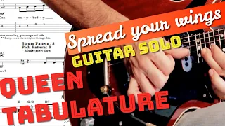 Spread your wings guitar solo lesson tutorial Queen