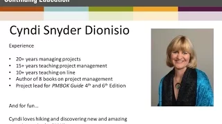 Sneak Peek at Exclusive Project Management Courses with Cyndi Dionisio