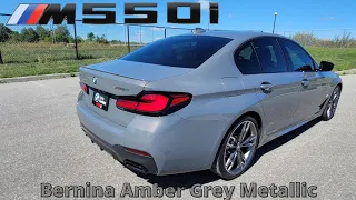 NEW ARRIVAL!  2022 BMW M550i Bernina Amber Grey Metallic