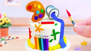 ️🎨 Colorful Miniature Painting Rainbow Cake Decorating | Best 1000+ Miniature Ideas Chocolate Cake