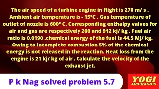 P k nag solved problem 5.7 of the  chapter 5 of the thermodynamics