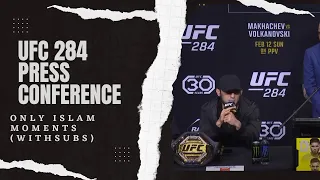 UFC 284 Pre Fight Press Conference (Only Islam Moments) with subtitles!