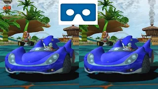 Sonic and SEGA  3D SBS VR box google cardboard video 3