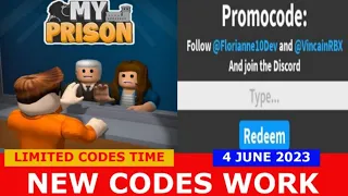 *NEW UPDATE CODES* [VISITORS] My Prison ROBLOX | LIMITED CODES TIME | June 4, 2023