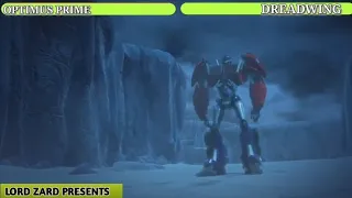 OPTIMUS PRIME VS DREADWING WITH (HEALTHBARS) (PART 1/2)Transformers prime