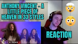 Aussie's Blind Reaction to Anthony Vincent A Little Piece of Heaven in 33 Styles-The Greatest Video!