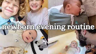 EVENING ROUTINE WITH NEWBORN| mum of 6, newborn routine