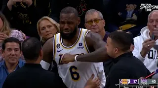 LeBron James tearfully tells coaches he was hit after light contact vs kings