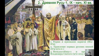 Тема 2. Древняя Русь-1. IX – нач. XI вв.