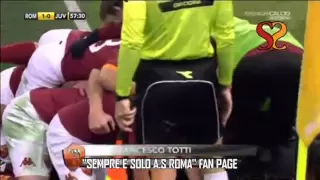 Totti goal vs Juventus 2013 Roma vs Juventus 1-0 crazy commentator Carlo Zampa