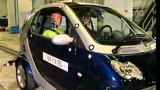 Краш тест Mercedes Smart For Two vs Mercedes-Benz E-Class 2009 (IIHS)