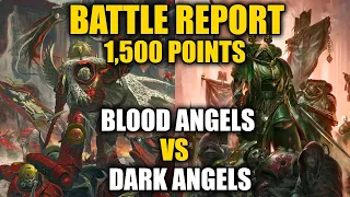 Blood Angels vs Dark Angels Ravenwing 1,500 Points Battle Report! | Warhammer 40k 10th Edition