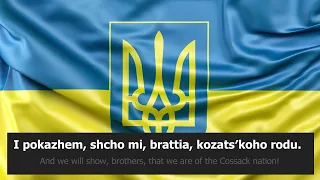 Anthem of Ukraine with subtitles and romanization