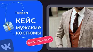 Кейс продвижение магазина мужских костюмов в вконтакте. Реклама магазина мужской одежды вк.