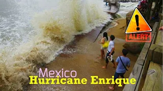 Warning at 190 km / h! ⚠️ Hurricane Enrique Hits the Western Coast of Mexico