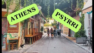 Walking from Psyrri to Monastiraki Square in central Athens Greece (End of October 2023)
