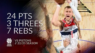 Kristaps Porzingis 24 pts 3 threes 7 rebs vs Pistons 22/23 season