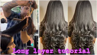 How to cut long layers at home कैसे करे | सबसे आसान तरिका लाँग लेयर हेयर कट का | घर बैठे सीखे | step