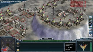 Command & Conquer Generals Zero Hour - Usa Laser General 1 vs 7 Hard Generals (Snow Heaven)