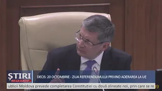 Decis: 20 octombrie, ziua Referenduluilui privind aderarea la UE.