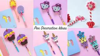 Pen Decoration Ideas | 6 Easy DIY Pen & Pencil Decorations | Back to School Supplies