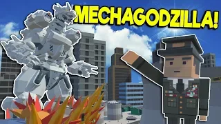 MECHAGODZILLA VS GODZILLA IN THE CITY! - Tiny Town VR Gameplay - Oculus VR Game