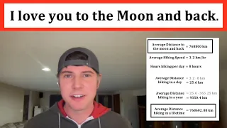 The Math Behind I Love You to the Moon and Back.