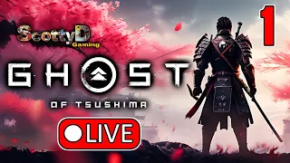 🔴LIVE Ghost of Tsushima, Part 1 / Ahhh Samurai! (Full Game Blind)