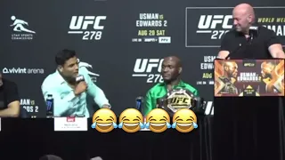 UFC 278 Pre-Fight Press Conference Comedy Paulo Costa Vs Luke Rockhold 😂😂😂 (You Want What?)