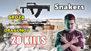 LG Snakers - 20 KILLS - GROZA + DRAGUNOV - RANDOM SQUADS - PUBG