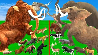 Woolly Mammoth Vs Elephant Prehistoric Mammals Vs Modern Animals Animal Revolt Battle Simulator