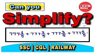 simplify the math problem || SSC CGL RAILWAY DSSSB || math fraction problem||short trick || Eumates