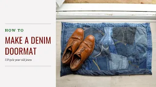 DIY How to make a denim doormat from old jeans