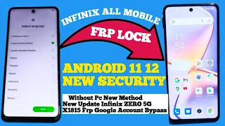 All Infinix Frp LOCK | Android 1112 Infinix ZERO 5G X6815 Frp Lock ByPass 100% Working ! infinix frp