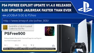 PSFree Exploit Updated to v1.4.0, PS4 9.00 Jailbreak Updated