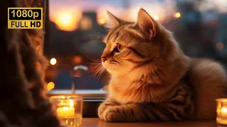 🎵 Relaxing Piano Music with Rain & Cat Purring Sounds 🐱 | Perfect for Sleep & Relaxation