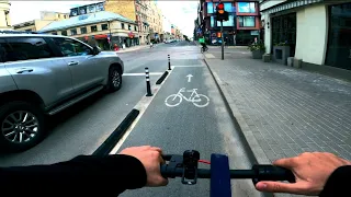 Xiaomi Pro 2 Electric scooter city ride | 4K | Riga Latvia 2022