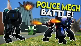 HUGE LEGO POLICE MECHS BATTLE IN THE CITY! - Brick Rigs Gameplay Challenge - Lego Cops vs Robbers