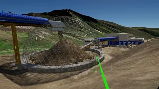 Mining Virtual Virtual Reality VR for Mining Industry - Mine Ore Stockpile Facility