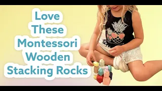 Montessori Wooden Stacking Rocks Balancing Stones - Great Learning Toy