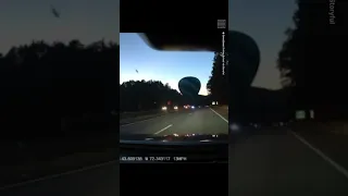 Hot Air Balloon Makes Emergency Landing on Interstate