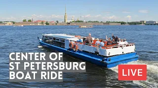 Rivers and Canals of Central St Petersburg, Russia. Navigation 2024 Has Begun. LIVE