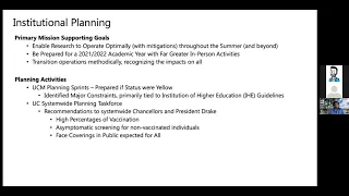 Staff & Faculty Town Hall on Fall Planning with Campus Leaders - April 16, 2021