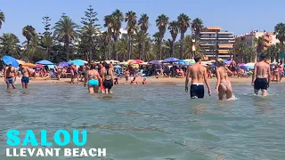Salou Llevant Beach🏖️ in Tarragona, Spain | Walking and Swimming in Summer 2023