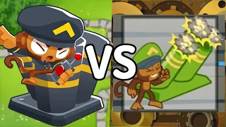 BTD6 Artillery Battery VS. BTD5 Artillery Battery