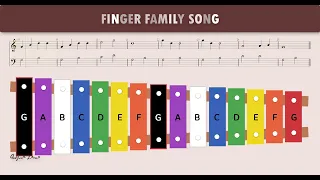 How to play FINGER FAMILY SONG on xylophone | Easy tutorial by Quynh Lemo