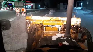 Snow removal on CAT 432E