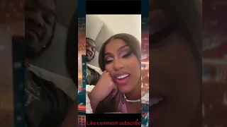 Cardi B Offset Instagram Live Cardi B tells how y'all need to start bustin it open it's a recession.